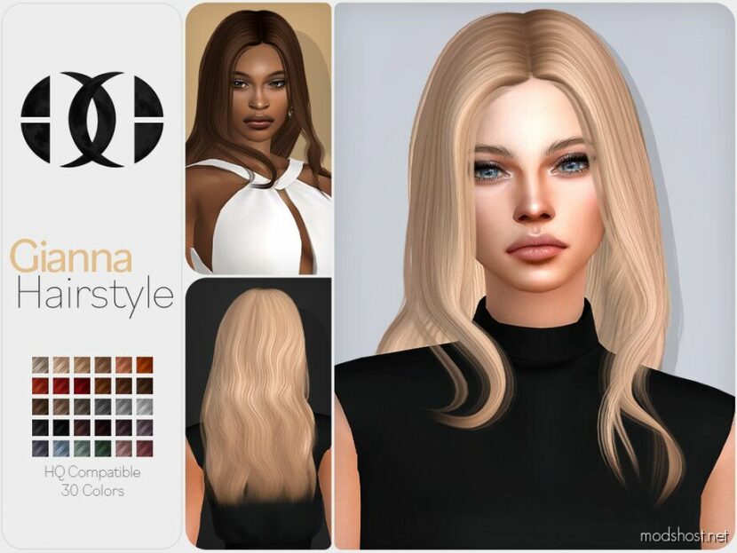 Gianna Hairstyle for Sims 4