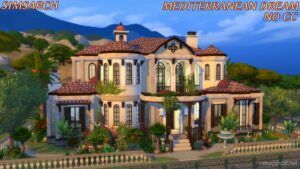 Mediterranean Dream Villa [No CC] for Sims 4