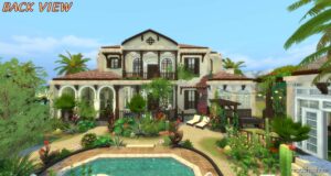 Sims 4 House Mod: Mediterranean Dream Villa No CC (Image #3)