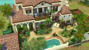 Sims 4 House Mod: Mediterranean Dream Villa No CC (Image #7)