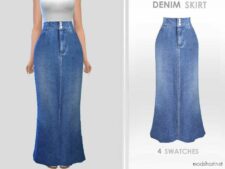 Denim Skirt for Sims 4