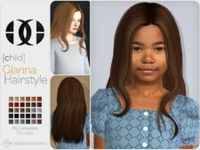 Gianna Hairstyle – Child for Sims 4
