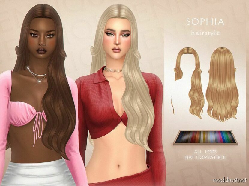 Sophia Hairstyle for Sims 4
