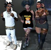 T-Shirts Exclusive Pack Moschino For MP Female for Grand Theft Auto V