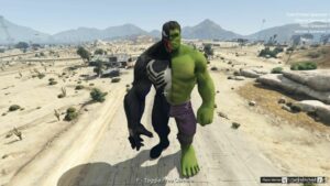 GTA 5 Player Mod: Hulk Venom Fusion Add-On PED (Featured)