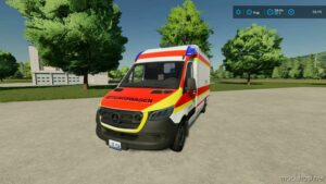 Mercedes Benz Sprinter Strobel Ambulance V1.0.0.1 for Farming Simulator 22