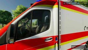 FS22 Mercedes-Benz Vehicle Mod: Mercedes Benz Sprinter Strobel Ambulance V1.0.0.1 (Image #2)