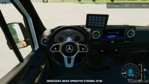 FS22 Mercedes-Benz Vehicle Mod: Mercedes Benz Sprinter Strobel Ambulance V1.0.0.1 (Image #6)