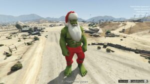 GTA 5 Player Mod: Santa Hulk Claus Add-On PED (Image #4)