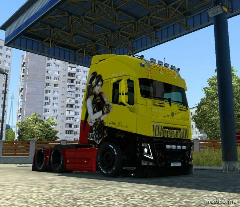 Momiji Black Gold Dress Skin By ZEN Workshop for Euro Truck Simulator 2
