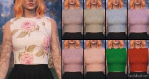 GTA 5 Player Mod: Knitted Tank TOP For MP Female (Image #2)