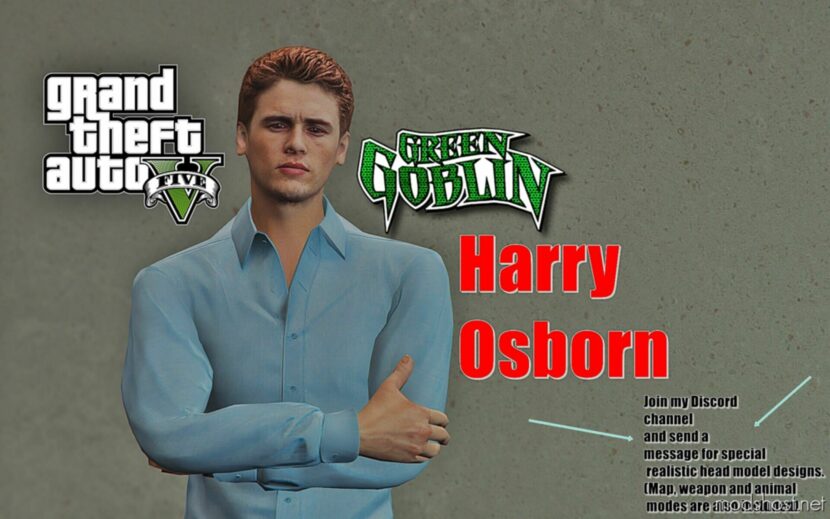 GTA 5 Player Mod: Harry Osborn Add-On PED (Featured)