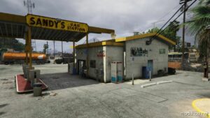 GTA 5 Map Mod: MLO Sandy’S GAS Station Add-On / Fivem (Featured)