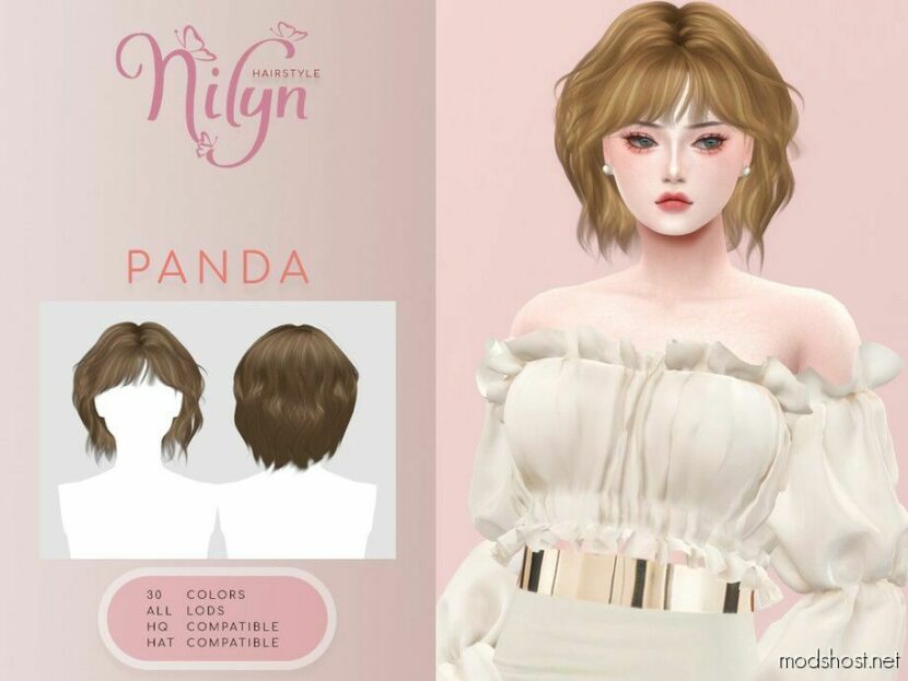 Sims 4 Female Mod: Panda Hair (Featured)