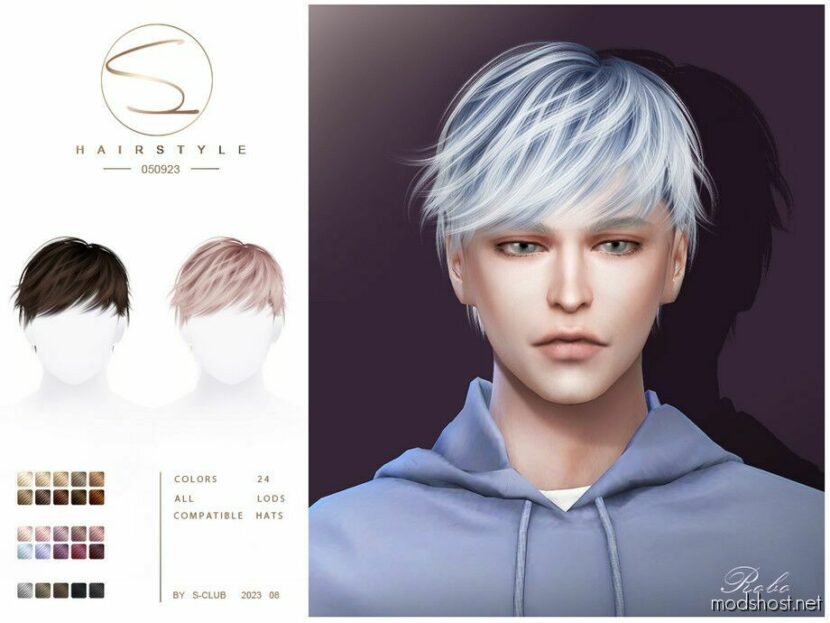 Male Short Hair (Robo 090923) for Sims 4