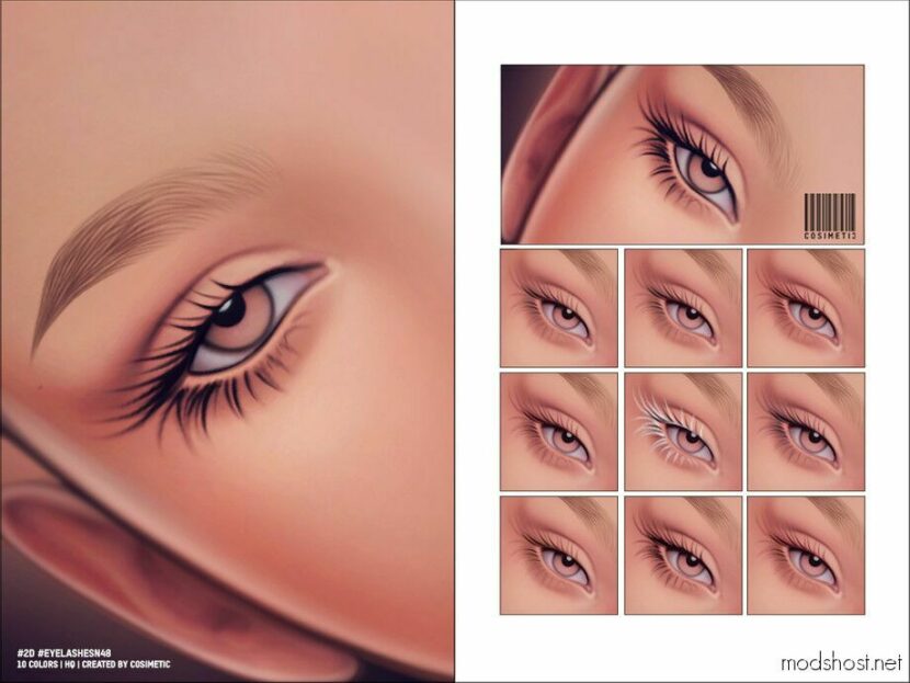 Maxis Match 2D Eyelashes N48 for Sims 4