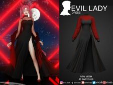 Evil Lady (Dress) for Sims 4