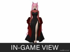 Sims 4 Dress Clothes Mod: Evil Lady (Dress) (Image #2)