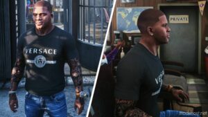 GTA 5 Player Mod: Fresh Line UP Part / MID Fade Taper Fade / Beard Line UP Franklin (Image #2)