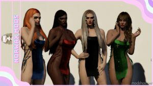 GTA 5 Player Mod: Drawstring Mini Dress For MP Female (Image #2)