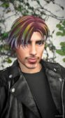 GTA 5 Player Mod: Rainbow Highlights Hair MP Male (Image #2)