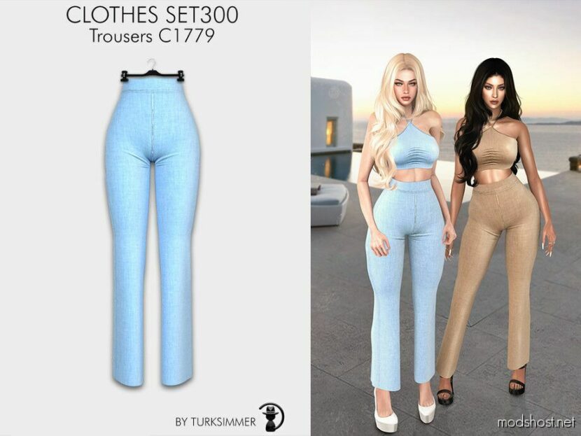 Halter Top & Trousers SET300 for Sims 4