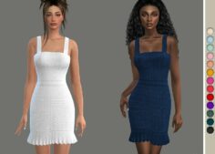Eyelet Dress – SET36-7 for Sims 4