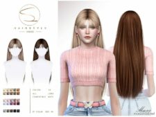 Straight Long Hair (MAO) 010923 for Sims 4