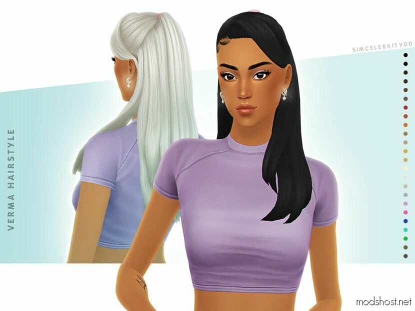 Sims 4 Female Mod: Verma Hairstyle (Featured)