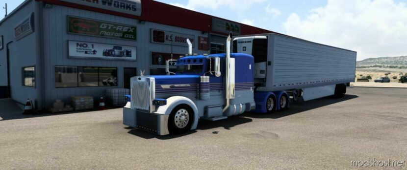 389 Pinga White And Blue Skin [1.48] for American Truck Simulator