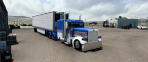 ATS Peterbilt Mod: 389 Pinga White And Blue Skin 1.48 (Image #3)