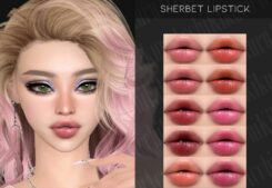 Sherbet Lipstick for Sims 4