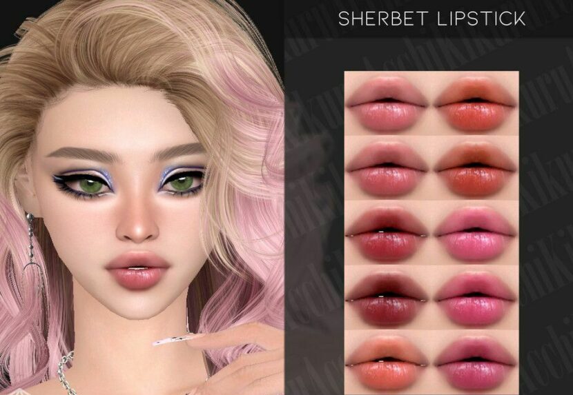 Sherbet Lipstick for Sims 4