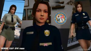 GTA 5 Player Mod: MAI Shiranui – Jill Valentine – Police Officer – Sheriff Replace (Featured)