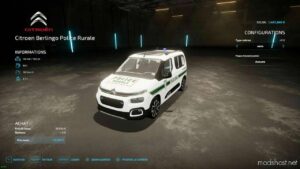 FS22 Citroën Car Mod: Berlingo (Police Rurale) (Image #2)