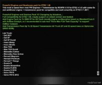 ETS2 Engines Part Mod: Engine + Transmission Pack V148 (Engine 5000HP + Gearbox 22 Shifter) (Image #3)