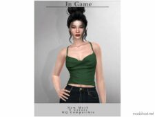 Sims 4 Everyday Clothes Mod: Strappy Blouse T-498 (Image #2)