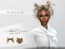 Wings ES0910 Loose BUN Hairstyle for Sims 4