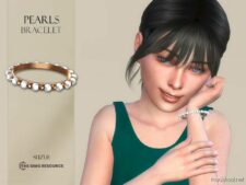 Pearls Bracelet Child for Sims 4