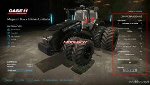 FS22 Case IH Tractor Mod: Caseih Magnum Black Limited Edition Espanol (Image #8)