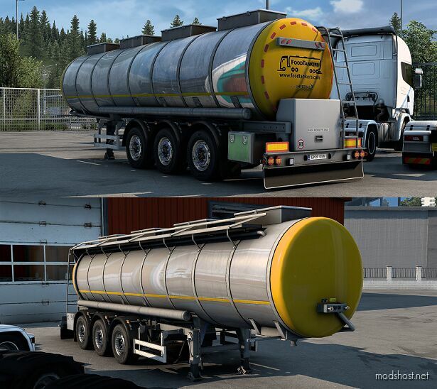 ETS2 Skin Mod: SCS Food Tankers Trailer 1.48 (Featured)