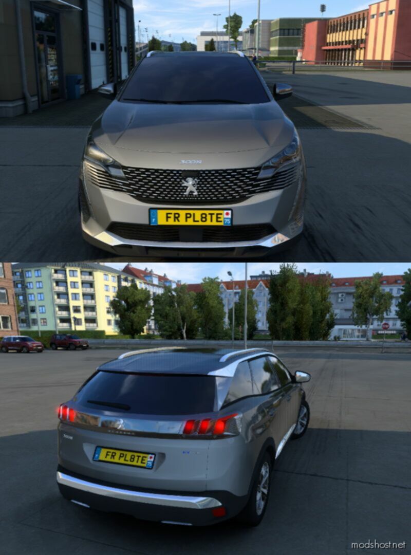 Peugeot 3008 2021 With Mirror Anim [1.48] for Euro Truck Simulator 2