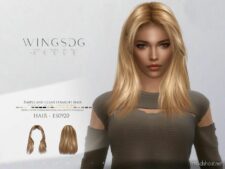 Wings ES0920 Simple And Clean Straight Hair for Sims 4