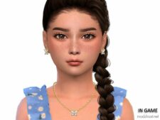 Butterfly Diamond Necklace For Children for Sims 4
