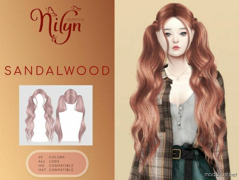 Sandalwood Hair for Sims 4