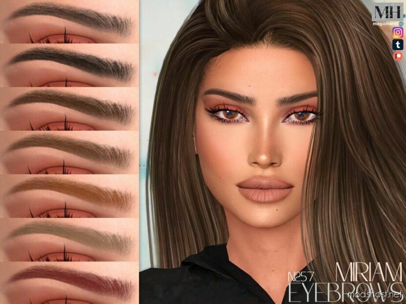 Miriam Eyebrows N257 for Sims 4