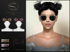 Cute Double Buns Hairstyle Millie 060923 for Sims 4