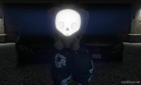 GTA 5 Player Mod: Glow Teddy Skull Backpack (Featured)