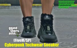 Cyberpunk Techwear Sneaker For MP Male for Grand Theft Auto V