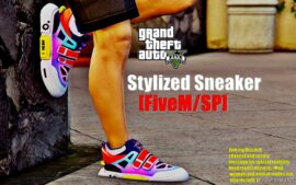 Stylized Sneakers For MP Male for Grand Theft Auto V